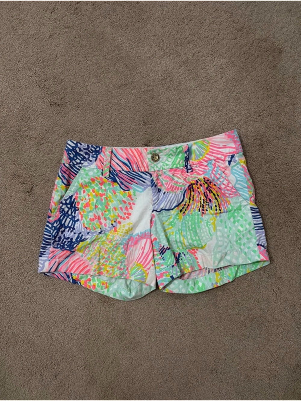 Lilly Pulitzer “The Callahan Shorts” Multicolor Tropical Print Cotton Shorts